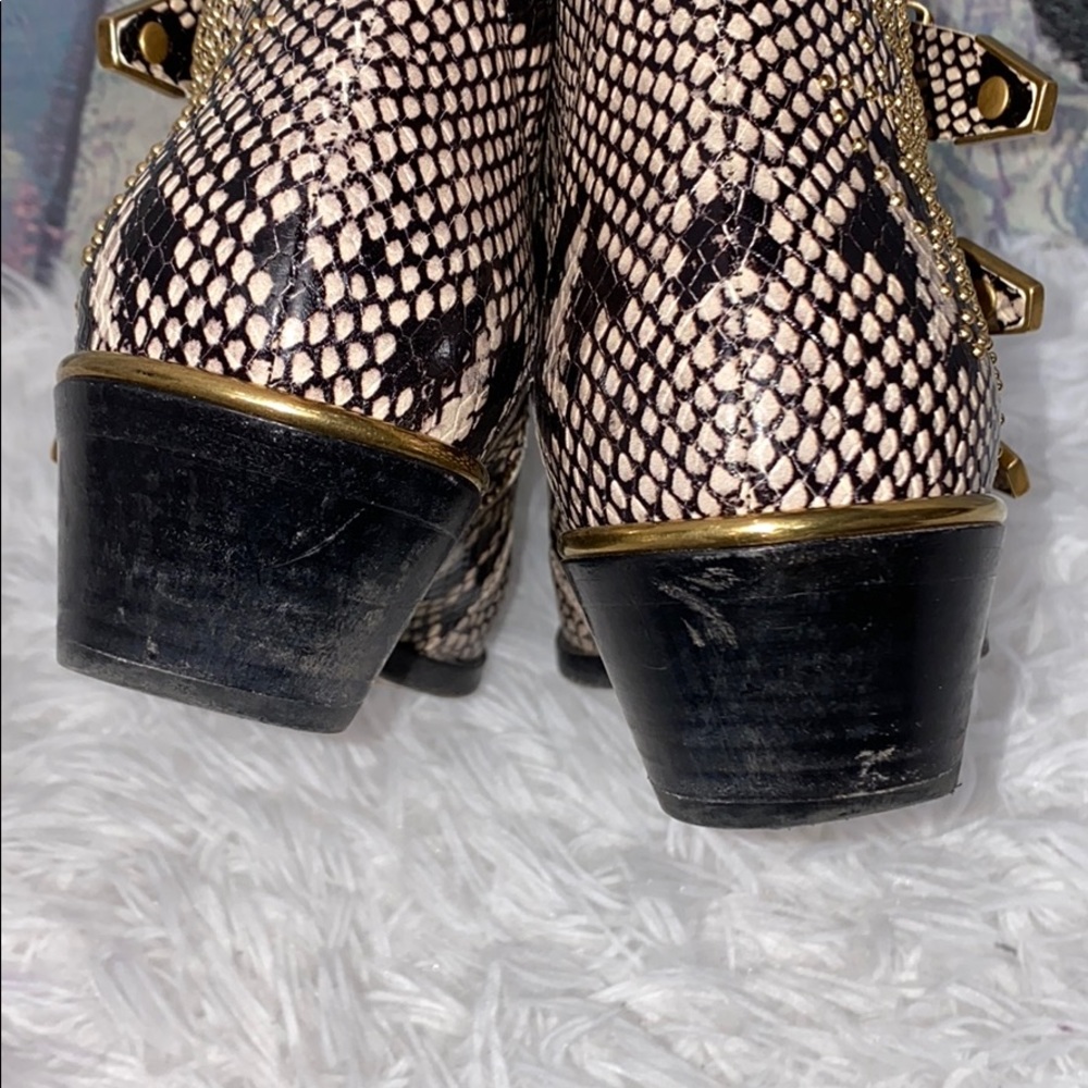 Chloe | Susanna Python Snakeskin Print Studded Bo… - image 6